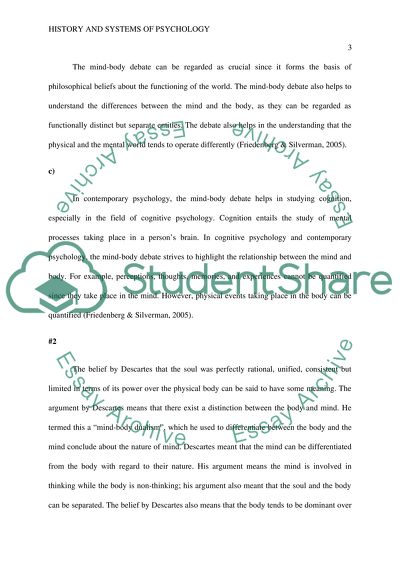 The Mind-Body Debate