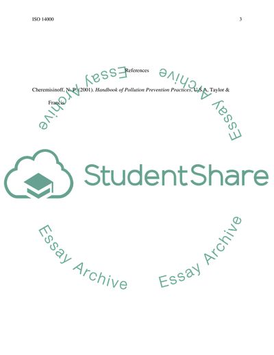 ISO 1400 among International Standards of Environmental Studies