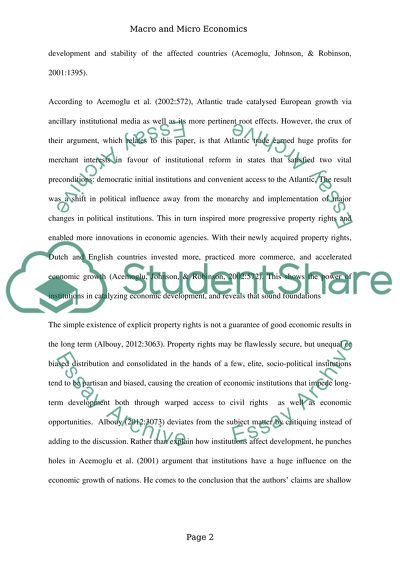 Institutions and Economic Development