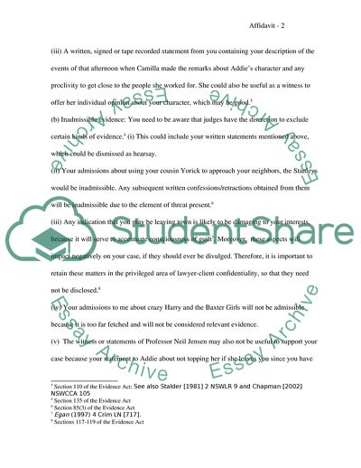 An Analysis of Evidence