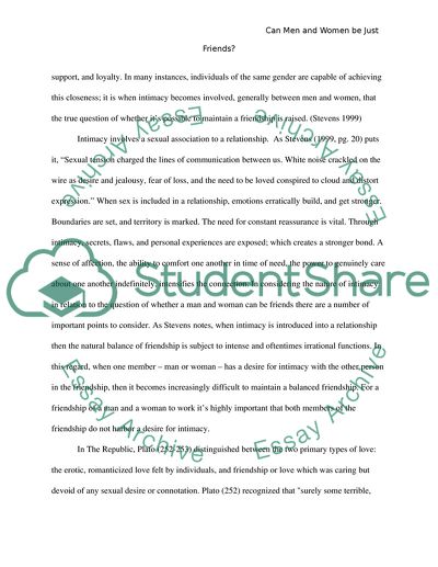 Can Men and Women be Just Friends