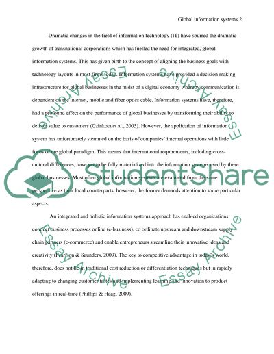 Global Information Systems and the Associated Challenges