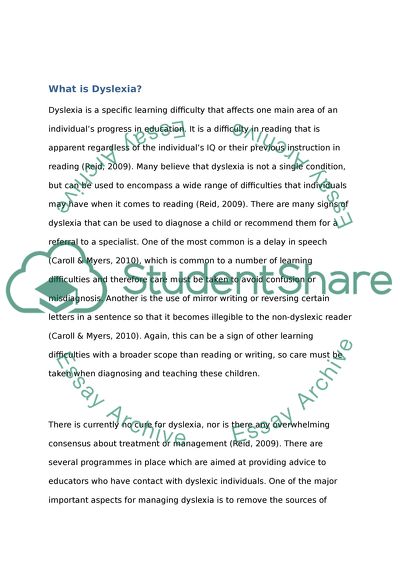 Effects of Co-Morbid Conditions on Treating Children with Dyslexia