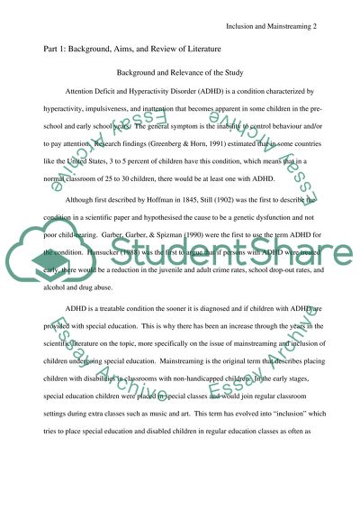 adhd essay outline