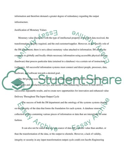 Managing Finance and Information at Jacobs Engineering