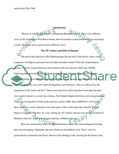 Explain the origins of the 1948 Arab-Israeli war