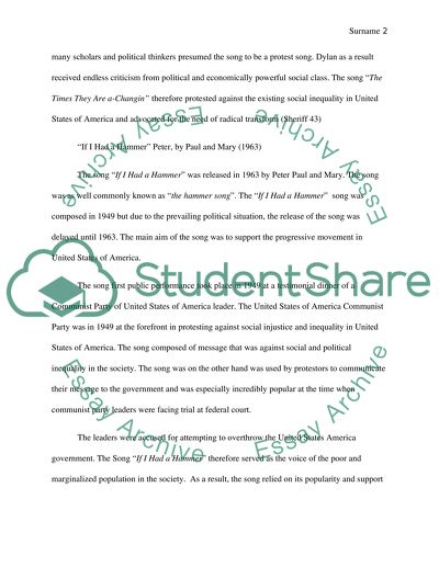 The Times They Are a-Changin by Bob Dylan (1964)