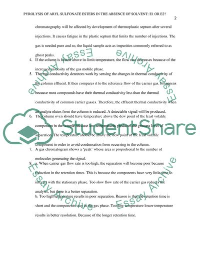 Pyrolysis of Aryl Sulfonate Esters in the Absence of Solvent: E1 or E2