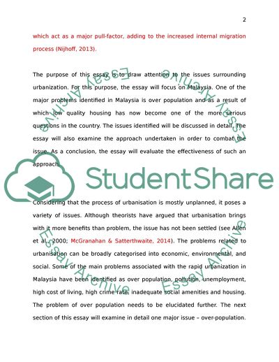 Urbanisation: Some Problems And Their Implemented Solutions