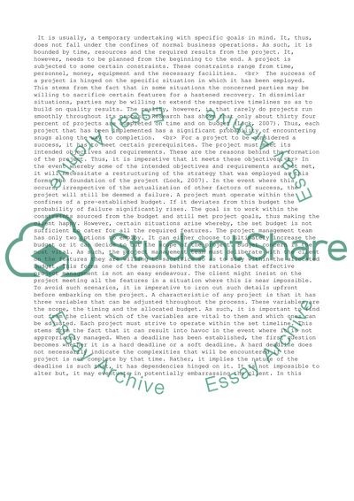 Project Management and Project Lifecycle