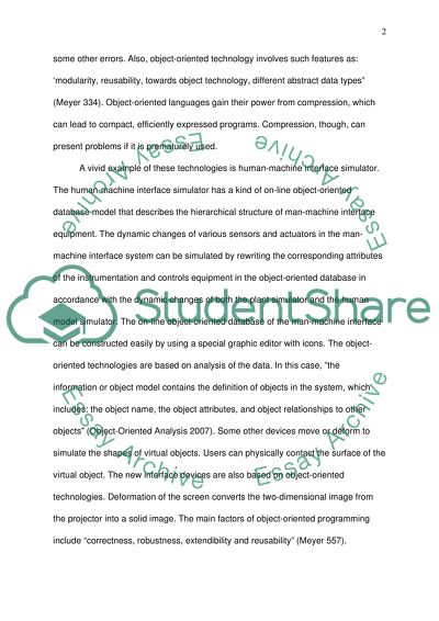 Object-Oriented Technologies