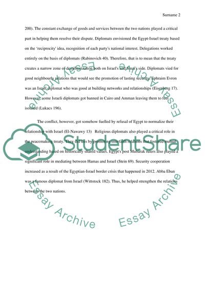 Assess the role of small time Diplomats in the Egypt-Israeli peace making (1970s)