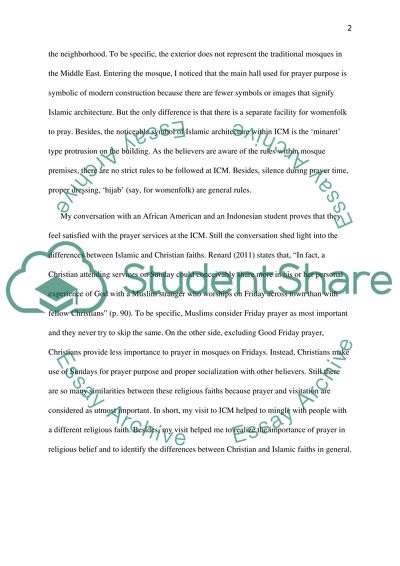 Experience of Mosque