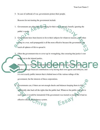 Observance of Civil Liberties