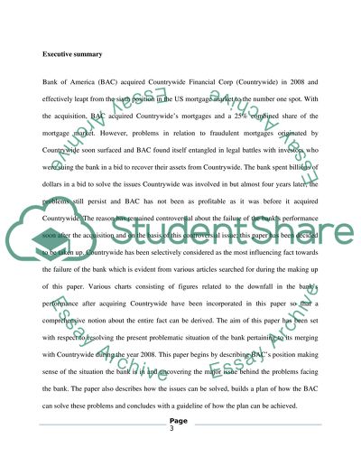 Bank of Americas Problem