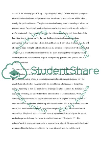 Distinction of Personal and Private and a Private Collection