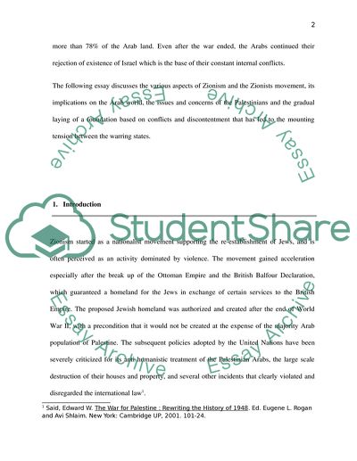 Zionism in the Middle East