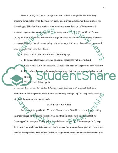 Sociology of Gender-sexual assault, abuse and crime