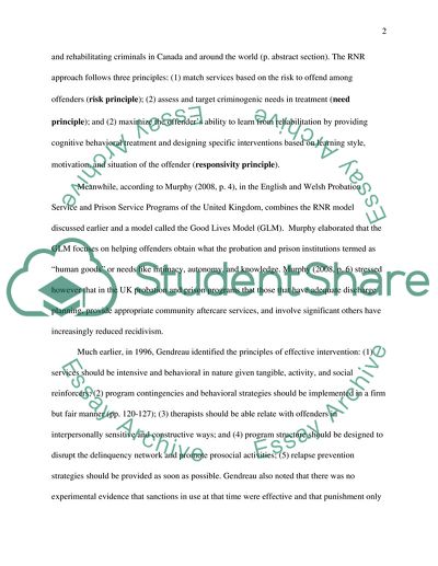 What works in the rehabilitation of offenders essay image