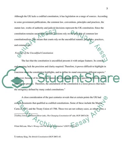 Codification of the UK Is Unnecessary and Undesirable