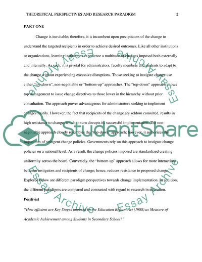 How Efficient Is the Education Reform Act