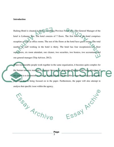 Work placement in Hailong Hotel