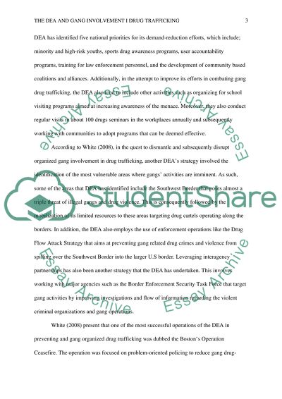 The DEA and Gang Involvement in Drug Trafficking