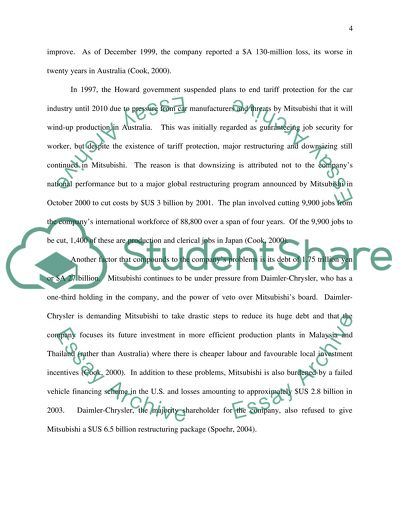 Downsizing in Mitsubishi Motors Australia