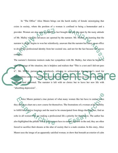 Analysis of The Office by Alice Munro