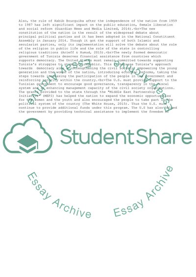 State of Democracy in Tunisia