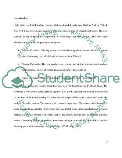 Financial Report of Yule Catto &Co Plc