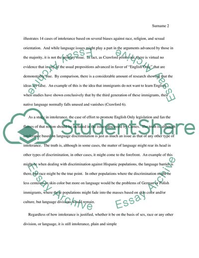 The English Only Movement