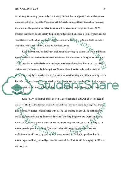 The World in 2030 by Dr. Michio Kaku