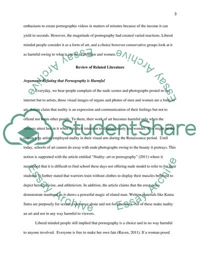 Is Pornography Harmful Research Paper