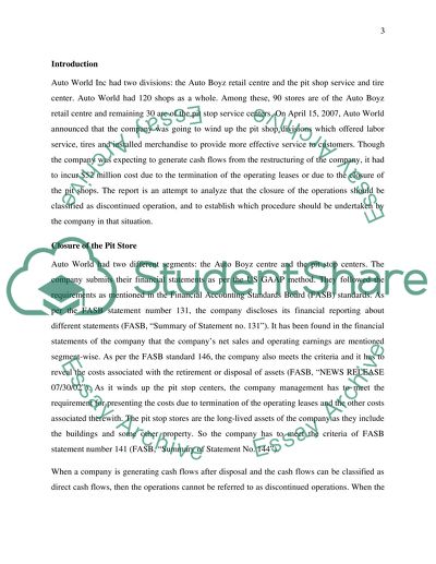 Pit Stop Case Report