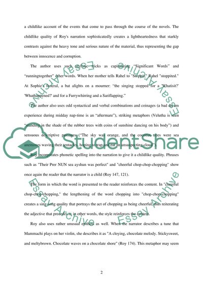 Book Review. The God of Small Things by Arundhati Roy