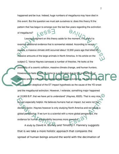 Did humans kill off the Mega-fauna