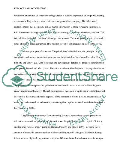 Principles of Finance Paper