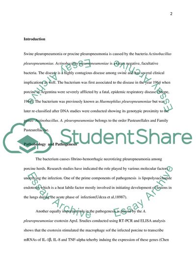 Swine Pleuropneumonia
