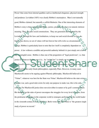 Justice vs Power Relation