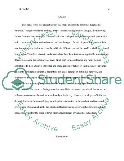 Major Factors to Modify Consumer Purchasing Behavior