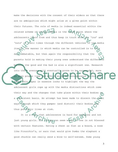 Media Influences on Body Image in Adolescent Girls