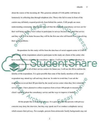 The Telephone Consultancy Service Provided by Social Support Centre United Arab Emirates