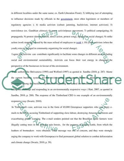 Reflections on Social and Environmental Sustainability