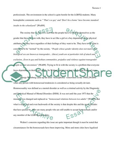 Homophobia, Heterosexism and Heteronormativity in Schools