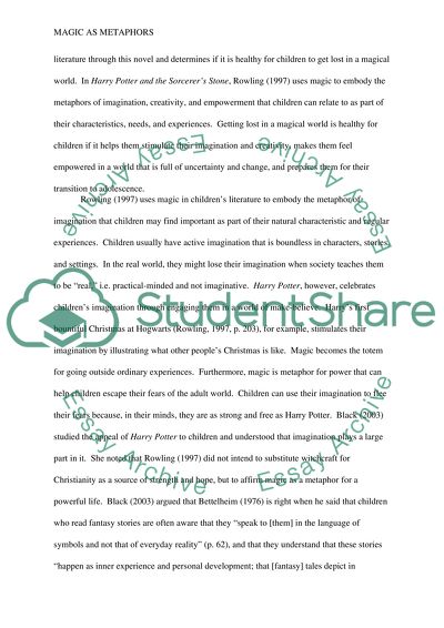Harry potter research paper