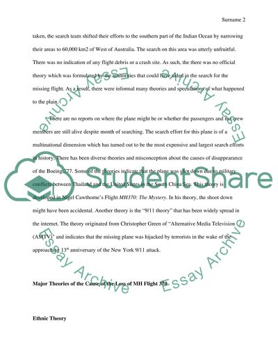 The Loss of MH Flight 370