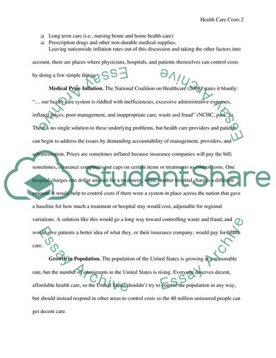 Easing the High Cost of Health Care