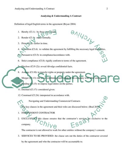 Analyzing & Understanding a Contract