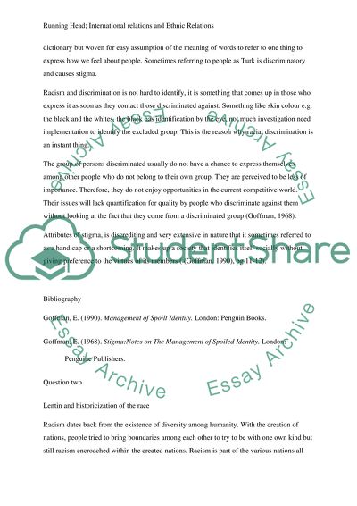 International Migration and Ethnic Relations
